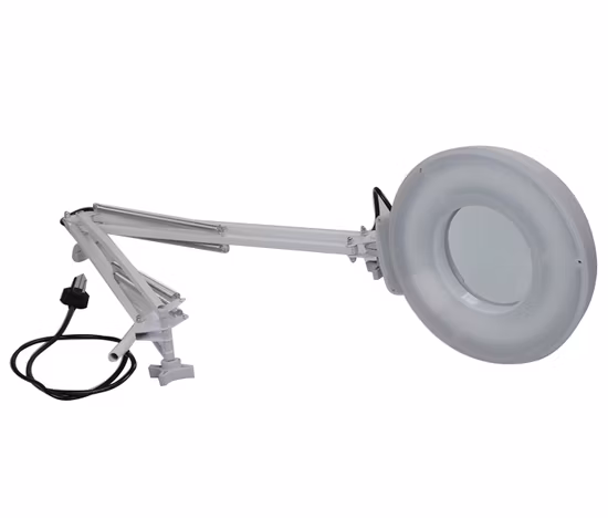 Lampada Ingrandimento da Tavolo Flessibile 10X Lt 86A con Morsetto