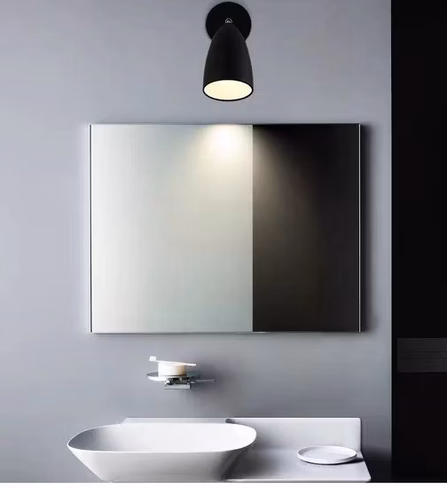 Lampada da parete per lettura decorativa artistica creativa con faro a specchio per scale semplici