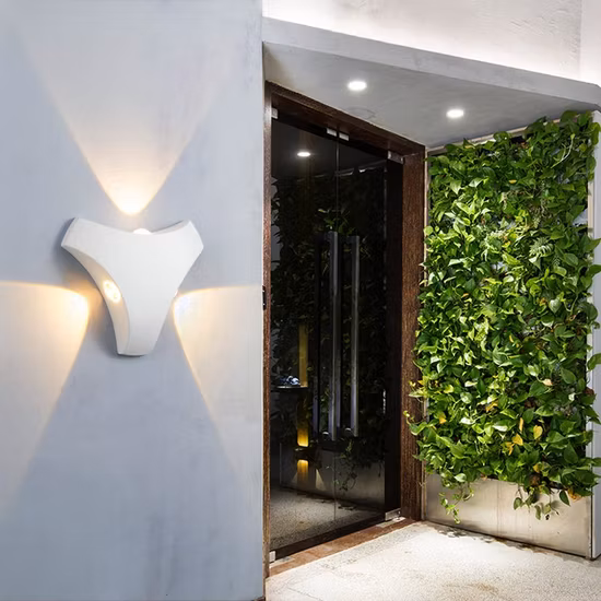 Moderno nordico minimalista piccolo carino esterno giardino patio cortile decorazione paesaggistica LED impermeabile IP65 lampade da parete per esterni in pressofusione di alluminio
