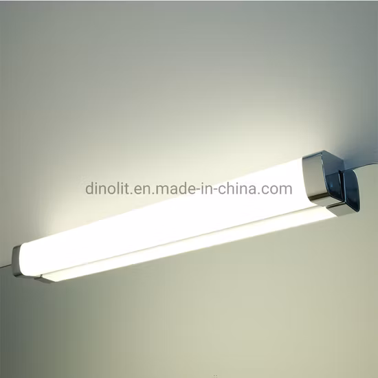 Lampada da specchio frontale a LED cromata per specchio da armadio con staffa di montaggio a parete con clip Ingresso 220 V 9 W/15 W IP44