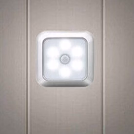 Lampada da parete con rilevatore wireless a infrarossi con sensore di movimento PIR sotto l'armadio (WH